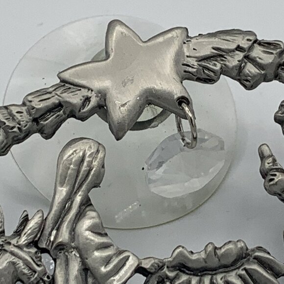 Nativity Scene Window Suction Cup Ornament - Pewter Style - Christmas Decoration - Picture 6 of 8